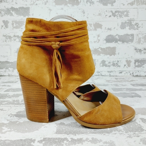 Crown Vintage Danica Faux Suede Slip On Summer Block Heel Sandals V530 - Picture 5 of 12